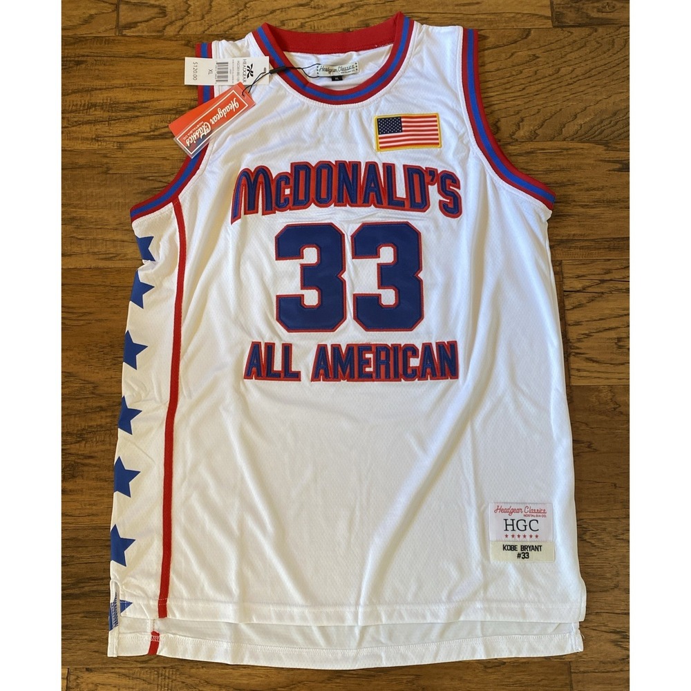 Headgear Classics McDonald's All-American Kobe Bryant #33 Jersey Size XL